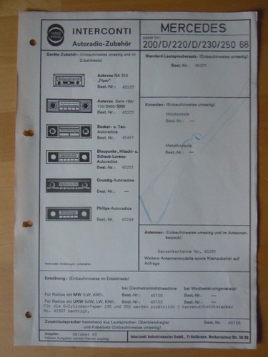 Mercedes benz 200 250 1968 - ,