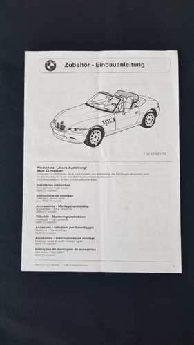 Bmw roaster einbauanleitung - bmw, z3